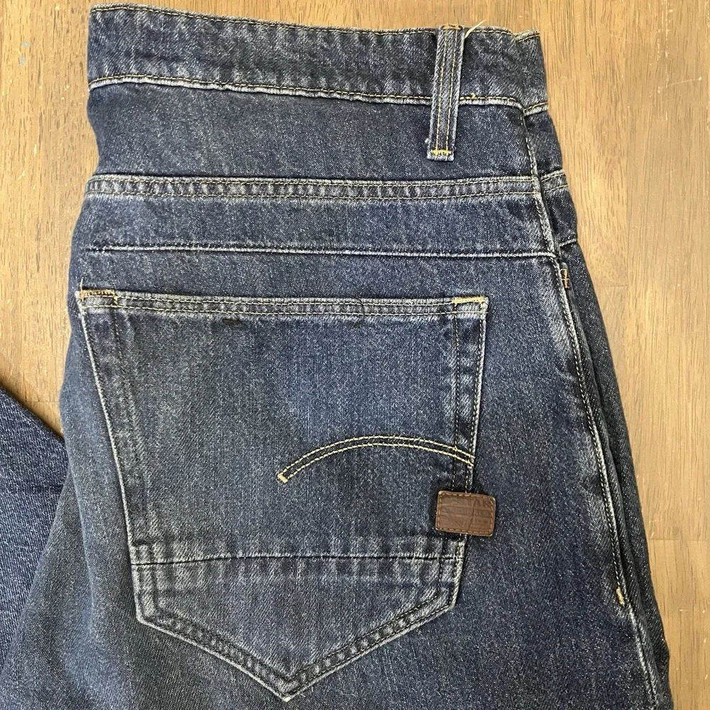 G-Star Raw D-Staq 5 PKT Tapered Men's Jeans 32x32‎ Blue Button Fly Denim
